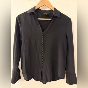 CLUB MONACO black woman blouse, 100% silk